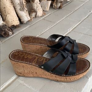 Wedge leather Sandals